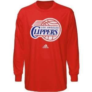 adidas Los Angeles Clippers Youth Red Primary Logo Long 