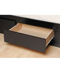 Black Queen size 6 drawer Storage Platform Bed  