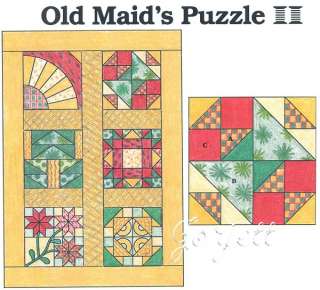 Old Maids Puzzle Quilt Block & Cutting Board quilting pattern 