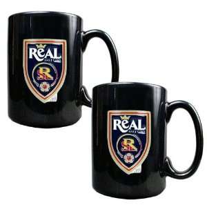  Real Salt Lake MLS 2pc Black Ceramic Mug Set   Primary 