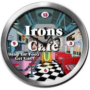  IRONS 14 Inch Cafe Metal Clock Quartz Movement Kitchen 
