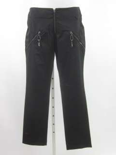 VERSACE JEANS COUTURE Black Cotton Zipper Pants Sz 24  
