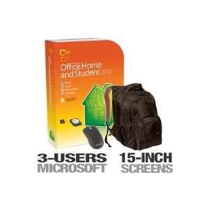  Microsoft Office Home & Stu. W/Backpack and Mouse 