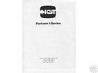 SUMMIT SYSTEMS   MAINTENANCE MANUAL, IGT   FORTUNE 1   VIDEO MANUAL 