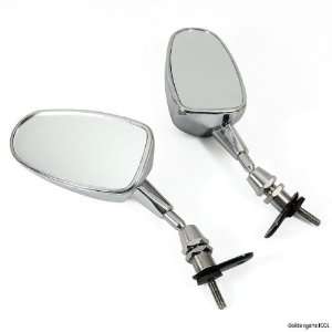  Clear Chrome Motorcycle Motorbike Rear View Mirror 6mm 