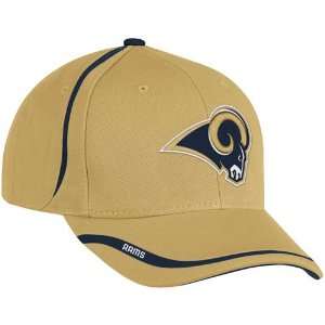  Reebok St. Louis Rams Gold Coaches Adjustable Hat Sports 