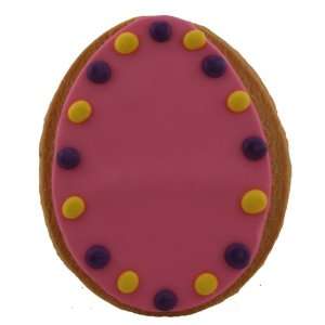 Easter Egg Pink Dot Decorated Cookie Grocery & Gourmet Food