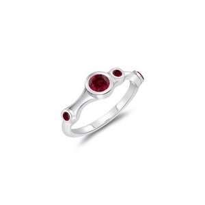  0.44 Cts Ruby Wedding Band in 14K White Gold 3.0 Jewelry