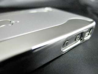 Silver Metallic 2 Piece Chrome Hard Case Cover For iPhone 4 4G 4GS 