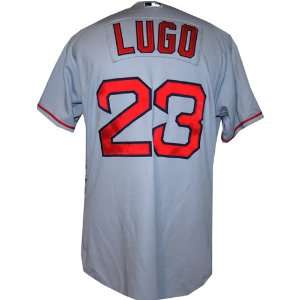 Julio Lugo #23 2008 Red Sox End of Season Game Used Road Grey Jersey 
