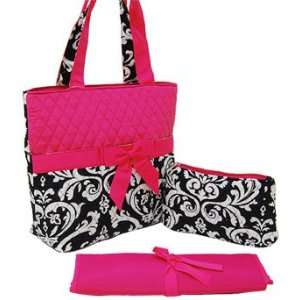  Hot Pink Fleur De Lis Quilt Pattern Diaper Bag Everything 