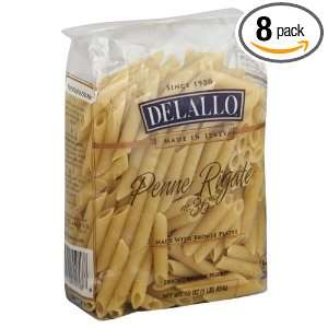 DeLallo Penne Rigate, Bag, 1 pounds (Pack of8)  Grocery 