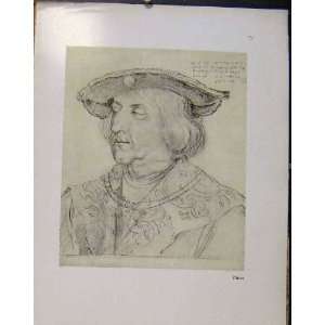    German Drawingsfine Art Portrait Of Man Durer C1923