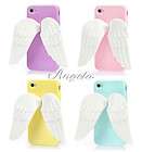 New 3D Design Angel Wing Holder Silicone Stand Case For Apple iPhone 4 