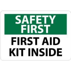 Safety First, First Aid Kit Inside, 7X10, Adhesive Vinyl  