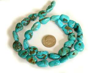 Quality Natural Turquoise Nuggets Bead 14mm 32 Beads  