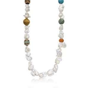 Baroque Pearl Multicolored Necklace. 38