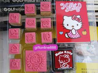 Hello Kitty SELF INKING inkpad STAMP signet print Red  