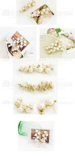 Fashion Cute Lovely Branch Pattern Style Round Pearl Earring  
