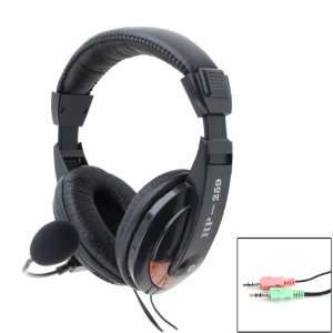  SONIC Stereo Headphone with Microphone, Leatherette Earpad 