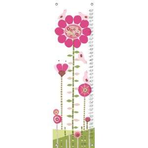 daisy Afternoon Gossip, Pink and Green Growth Chart by Jen Christopher 