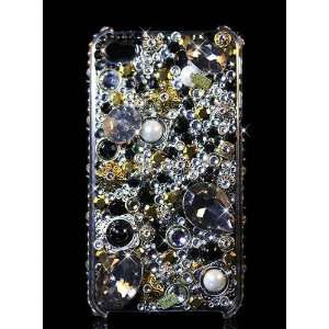  Bling Diamante Case Cover   BLACK GOLD Cell Phones & Accessories