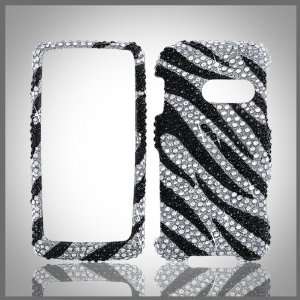  Xtreme Black Silver Zebra Cristalina crystal bling case 