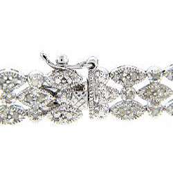   Silver 1ct TDW Diamond Marquise Bracelet (J K, I3)  
