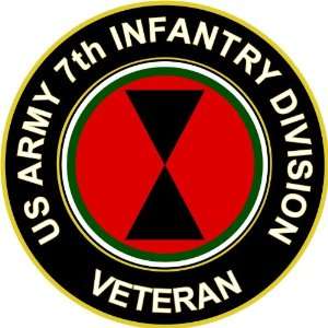  5.5 US Army 7th Infantry Division Veteran Decal Sticker 