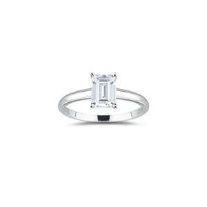  1.80 Cts Cubic Zirconia Solitaire Ring in 14K White Gold 9 