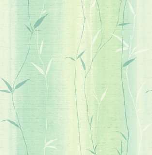 Wallpaper Aqua Teal Blue Green Bamboo Leaf Stripe  