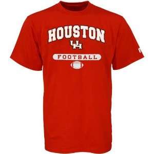  Russell Houston Cougars Red Football T shirt Sports 