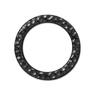  19mm Black Large Hammertone Ring by Tierracast Arts 
