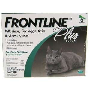  Frontline Plus For Cats Flea & Tick Control 6pk Pet 