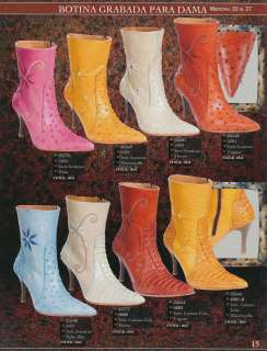   /Caiman Tail Print Ladies High Heel Western Boots Diff. Colors/Sizes