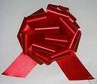 BIG RED PULL BOWS Gift Wrap Wedding Pew Decorations 8 Shower Table 