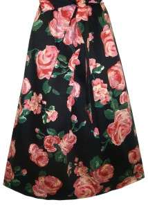   Pink Rose Floral Print 50s Retro Midi Dress Plus Size 16 32  
