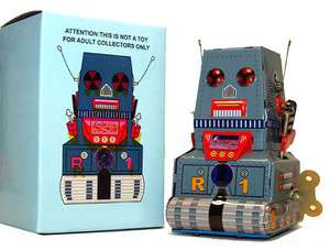 R1 Robot Windup Tin Toy  