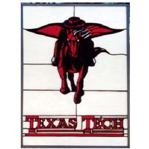 Texas Tech Red Raiders Leaded Stained Glass Window 