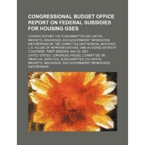  Congressional Budget Office report on federal subsidies for housing 