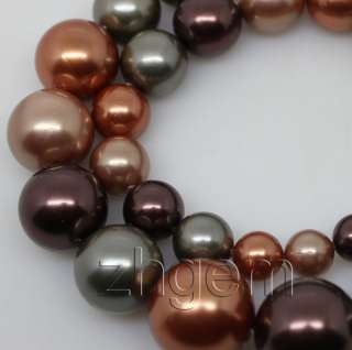 mix color shell mother of pearl loose beads gem 8 16mm  