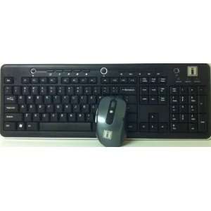  iBRIGHT Wireless Multimedia Keyboard & Mouse Combo (Black 