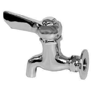   Self Closing Wall Faucet with Lever Handle, Chrome
