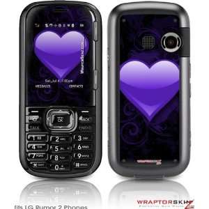  LG Rumor 2 Skin   Glass Heart Grunge Purple by 