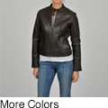 Knoles & Carter Womens Short Scuba Star Studded Leather Jacket 