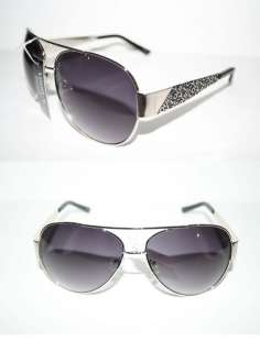  Eyewear Paris Cop Aviator Sunglasses Black Silver metal Frame 117