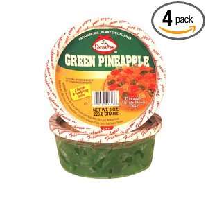 Paradise Green Pineapple Wedges, 8 Ounce Tubs (Pack of 4)  