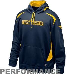 Nike West Virginia Mountaineers Navy Blue Power Pullover Performance 