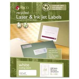  Chartpak Recycled Laser and InkJet Labels MACRL1400 
