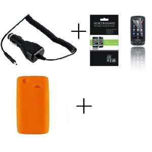 SAMSUNG CAPTIVATE I897 Orange Clear Gel Soft Skin Case + PREMIUM LCD 